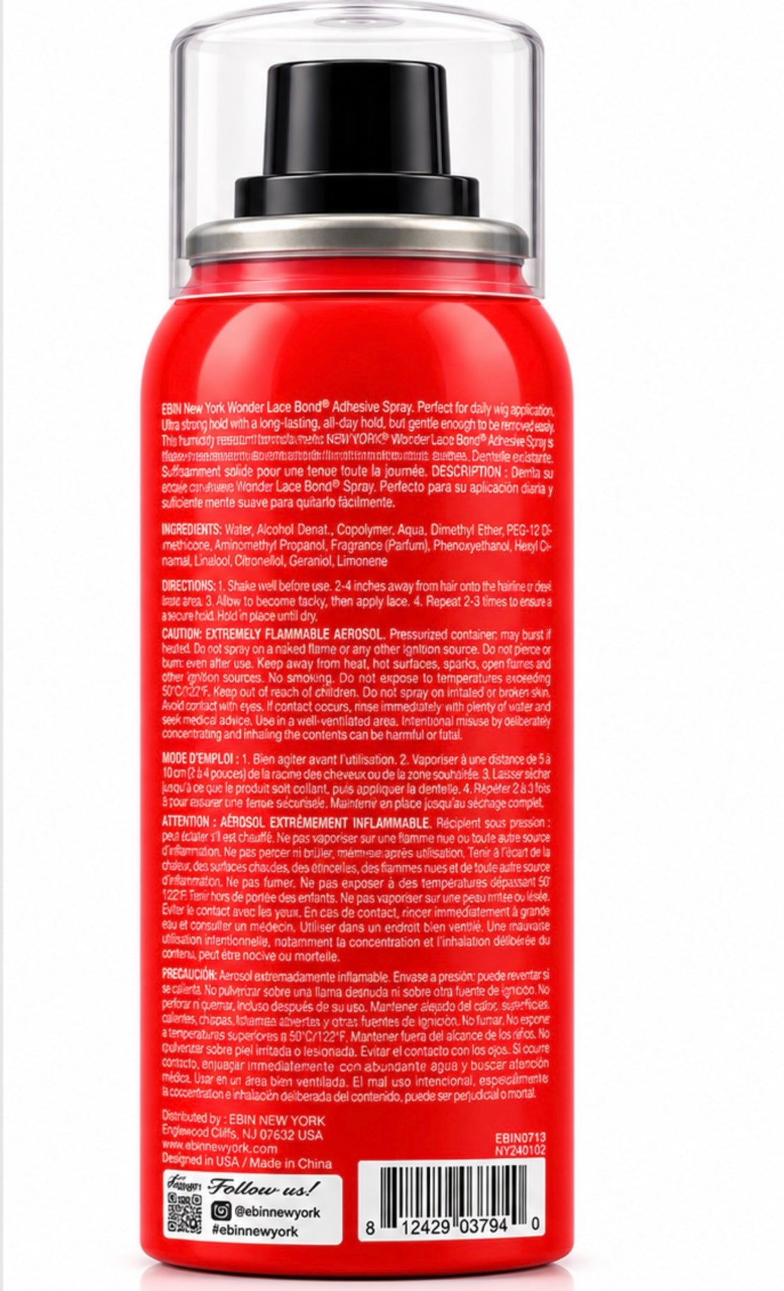 EBIN Bond Spray 2.7 oz Extreme Firm Hold