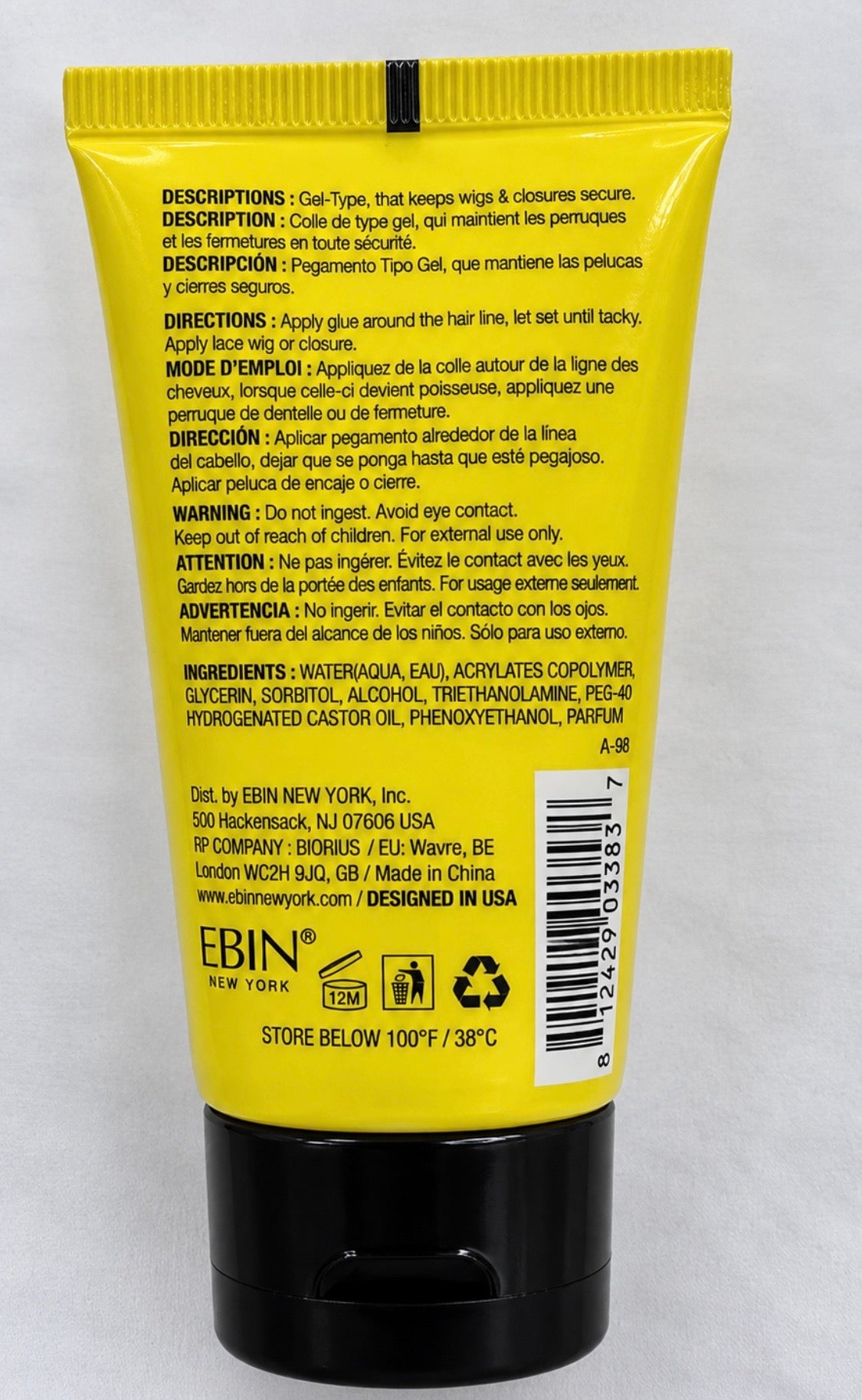 EBIN Wonder Lace Bond Holding Gel Extra Mega Hold 1.25 oz