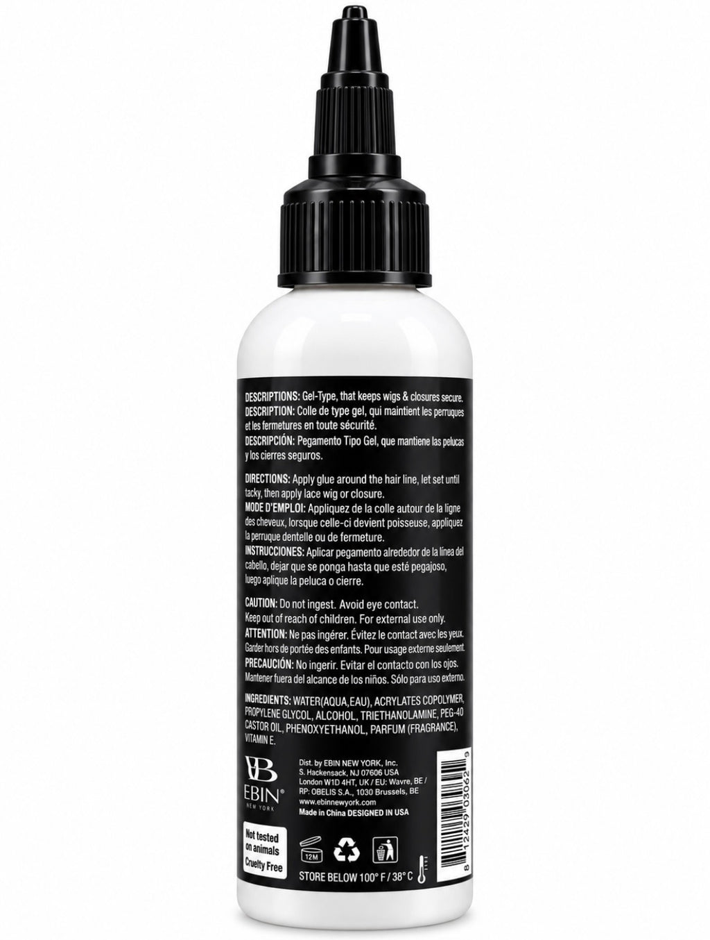 EBIN Lace Bond Gel 4 oz Supreme Extreme Firm Hold