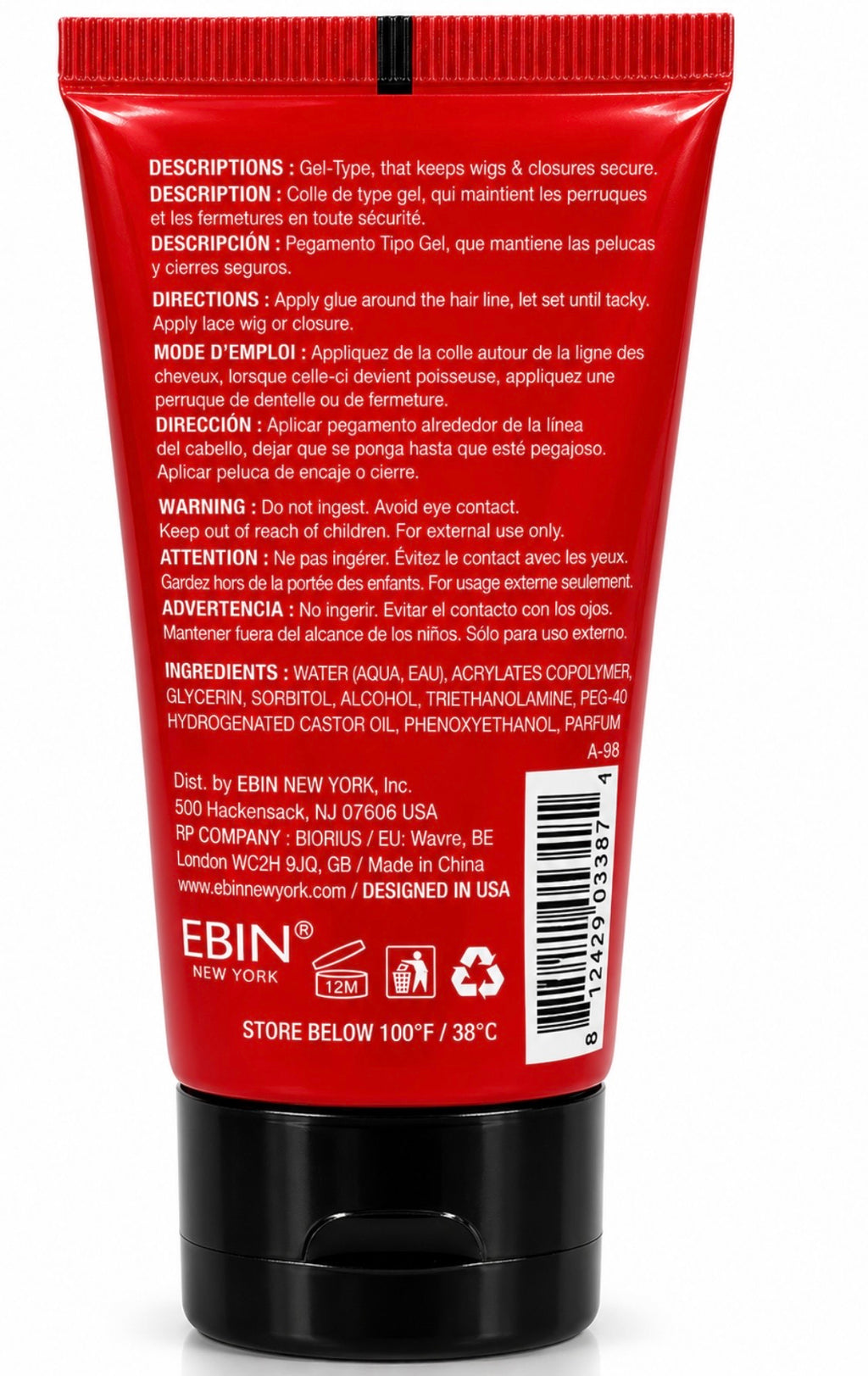 EBIN Wonder Lace Bond Holding Gel Extreme Firm Hold 1.25 oz
