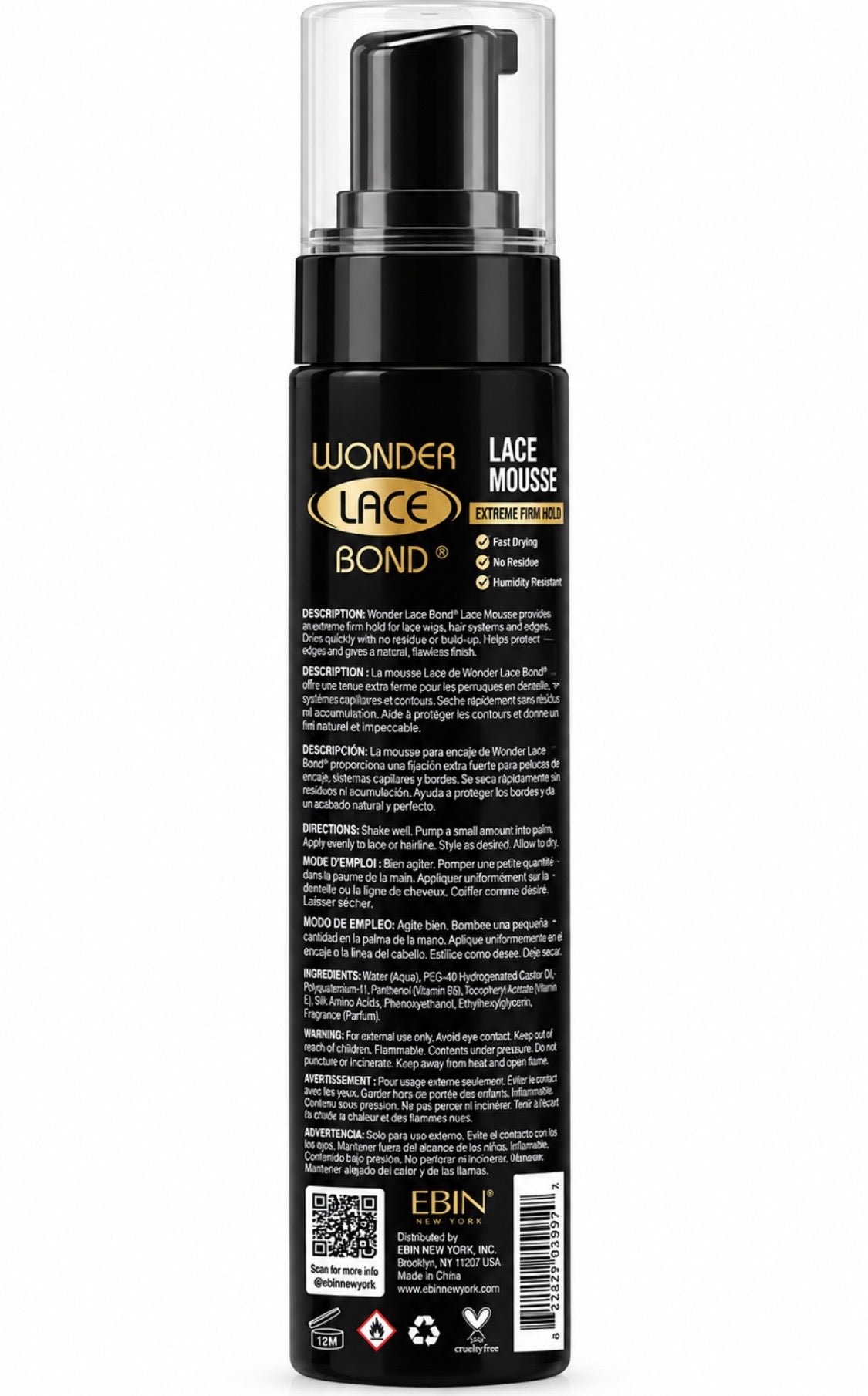 EBIN Wonder Lace Melt Mousse 8.5 oz Supreme