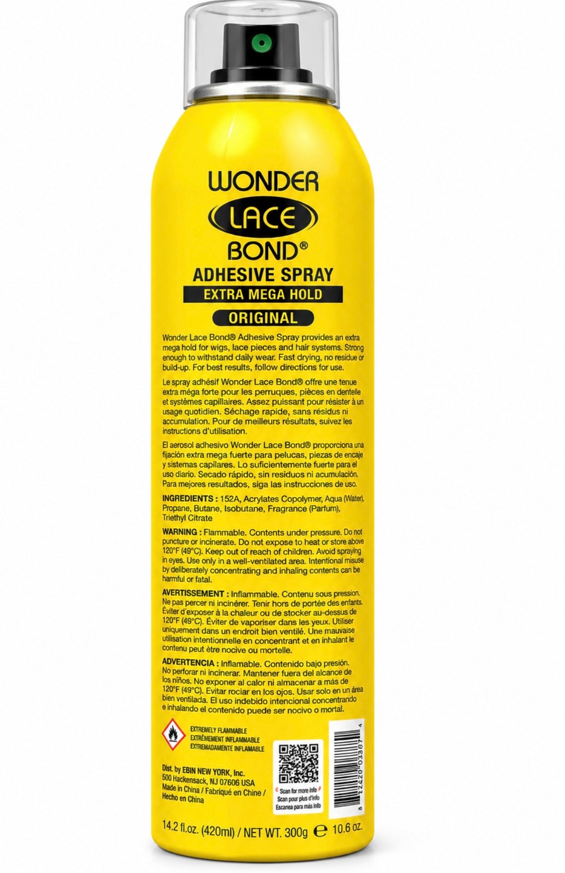 EBIN New York Wonder Lace Bond Adhesive spray Extra Maga Hold 14.2 oz
