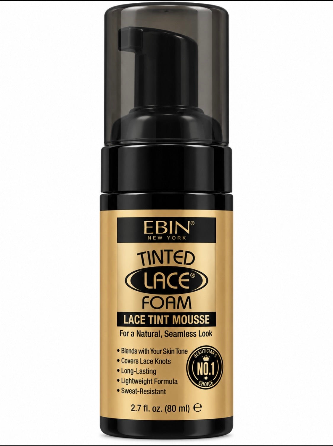 EBIN Tinted Lace Mousse 2.7 oz Medium Brown